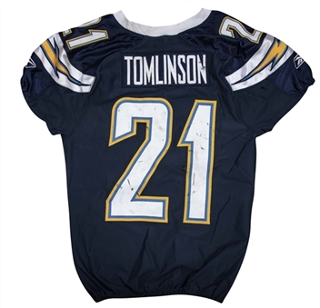 2009 LaDainian Tomlinson Game Used San Diego Chargers Home Jersey Photo Matched To 11/15/2009 (Sports Investors Authentication & Chargers COA)